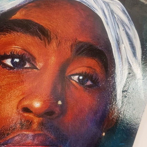 2 Pac - Tupac Shakur painting new, oil on plywood