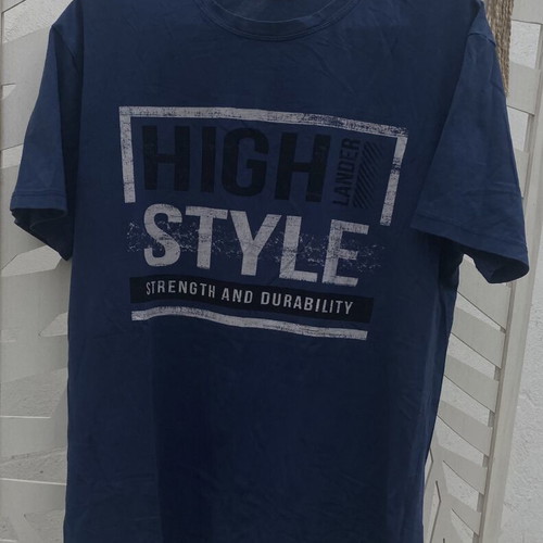T-shirt men blue XL like new with print