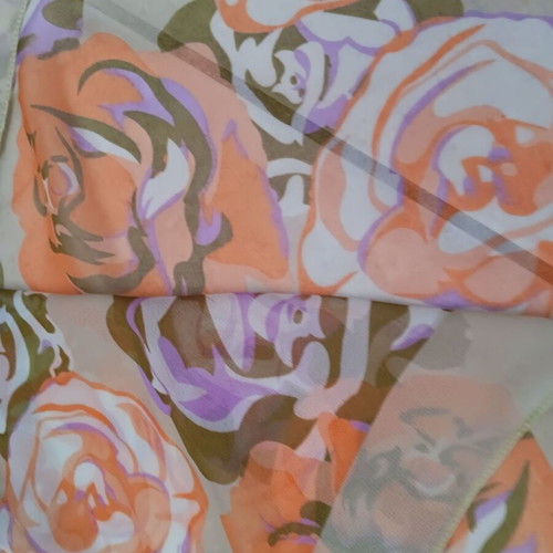 Small scarf/handkerchief used, multicolored orange