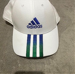 Καπέλο Jockey 3-Stripes Fading Baseball Cap HT2028 Λευκό