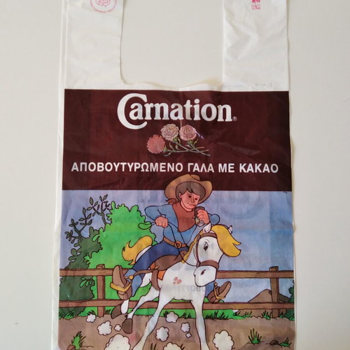 Carnation 90s vintage promotional bag new