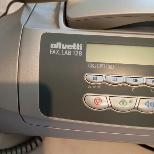 Olivetti Fax Lab 128 fax machine and landline phone used
