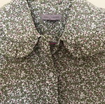 Floral poplin shirt with large collar, like new, size S