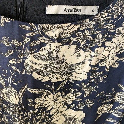 Anna Riska floral dress small like new, midi blue