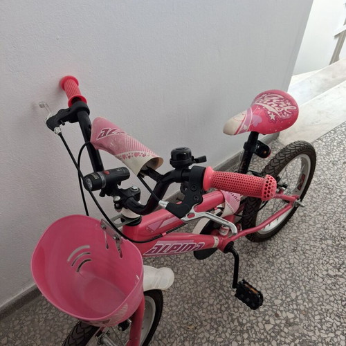 Alpina Beleno Girls 16" bike used with V-brakes and basket