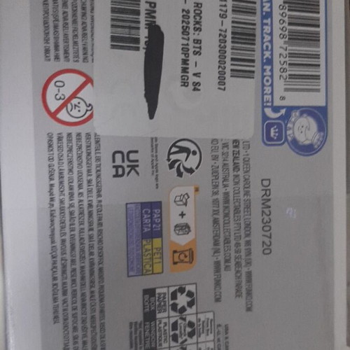 Funko Pop Rocks BTS V vinyl figure like new