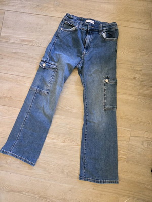 Zara jeans used for 13-14 years, blue with utility pockets