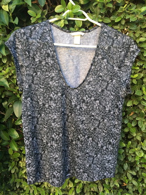 T-shirt with short sleeve used, gray, size S