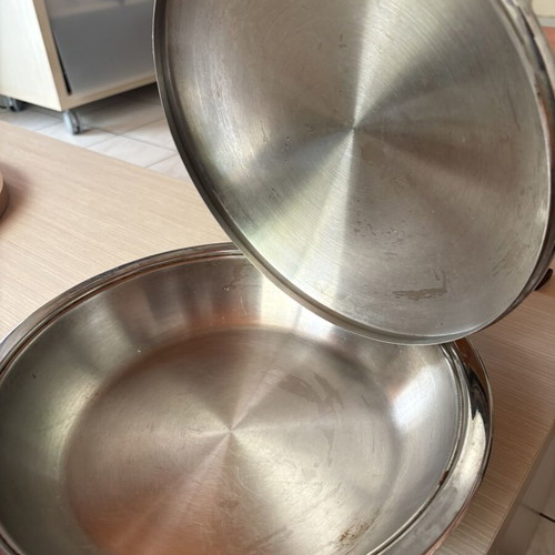 Vintage AMC Sauté Pan 32cm Model 8121 used, stainless steel