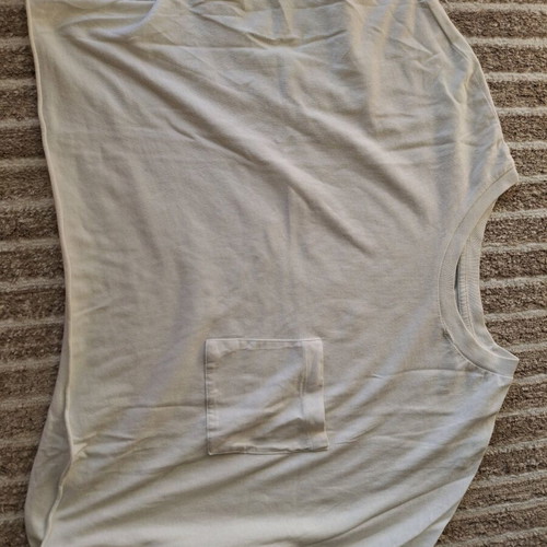 Bershka crop t-shirt used, white, size L