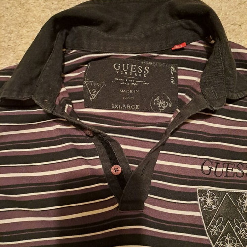 Guess shirt XL like new, black and purple