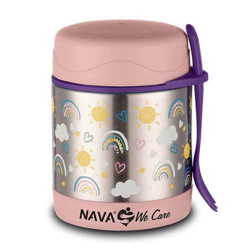 We Care insulated kids food container 350ml Nava new, pink