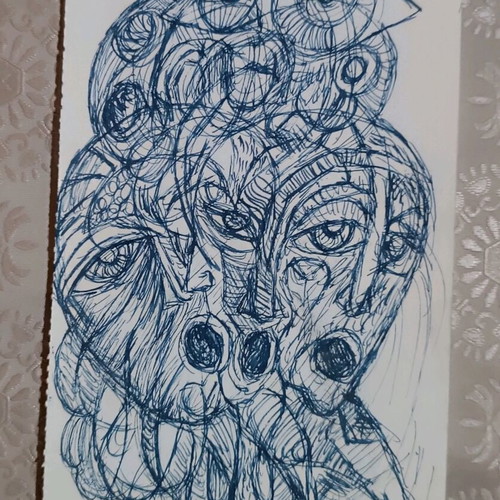 Pen sketches diptych Enorasi made to order