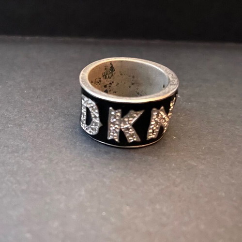 DKNY ring authentic silver and alpaca used with zircon