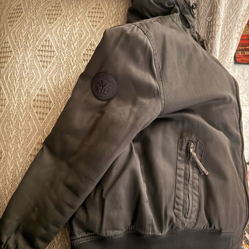 Zoo York jacket used, brown, with hidden hood