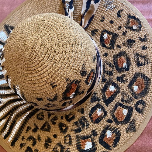 Hand-painted hat new, size 57