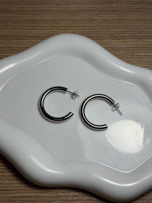 Stainless steel earrings new, silver color
