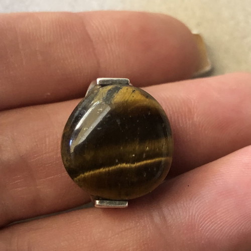 Silver ring tiger's eye 925 in excellent condition