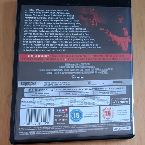 Leon Director's Cut 4K Ultra HD Blu-Ray like new with English subtitles