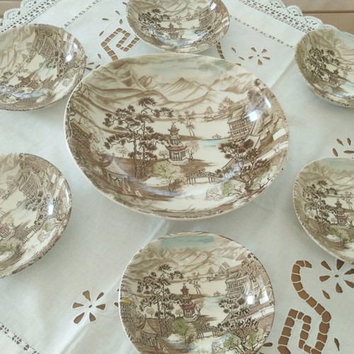 Rare 7-Piece Set Johnson Bros "Enchanted Garden" (1960s)