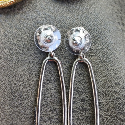 Vintage earrings set like new, gold and silver with red