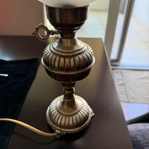 Silver lamp 926 handmade, like new, 40 cm height