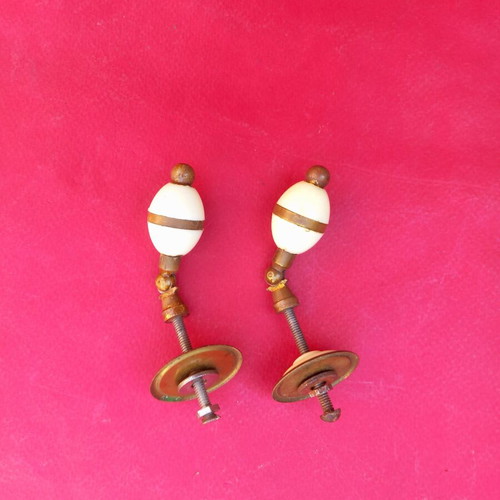 Brass and plastic knobs