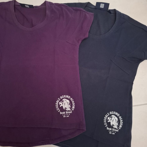 Lonsdale T-shirt set of 2 used, purple and blue, size S-M
