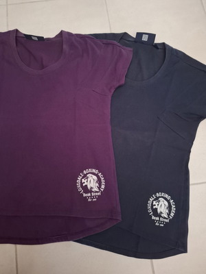 Lonsdale T-shirt set of 2 used, purple and blue, size S-M