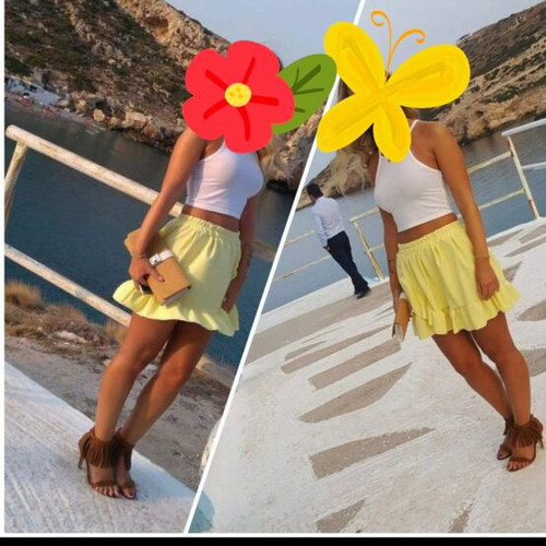 Mini skirt like new, yellow, size S / 36 / 8