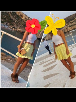 Mini skirt like new, yellow, size S / 36 / 8