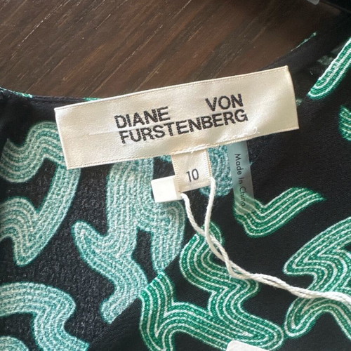 Jemma dress Diane Von Furstenberg new, black and green midi