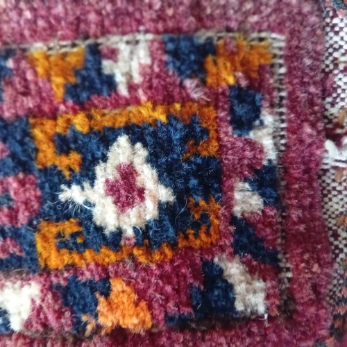 Rug used, old fireplace curtain with beautiful natural colors, approx 1.5m