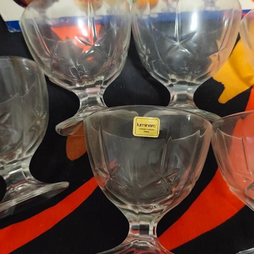 Luminarc Caracas set of 6 glass ice cream cups like new