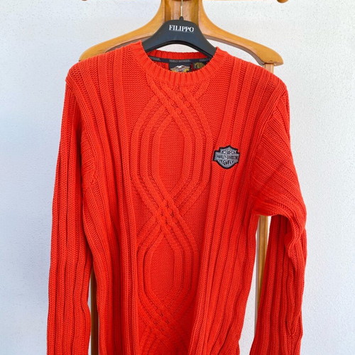 Harley Davidson sweater like new, orange, size M