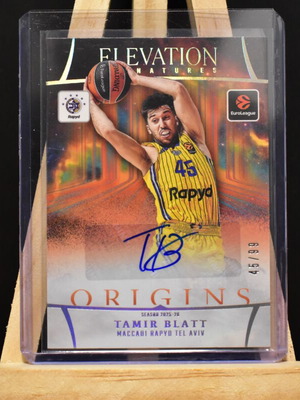 Tamir Blatt Elevation Signatures /99 Panini Origins Euroleague card