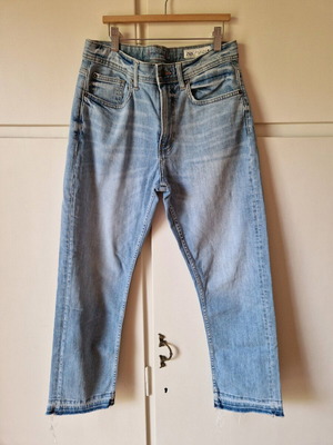 Zara jeans light blue high waist like new, size S