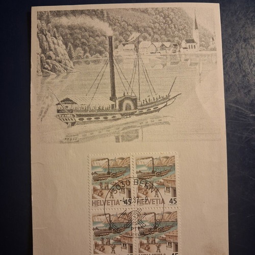 Swiss stamps on envelope