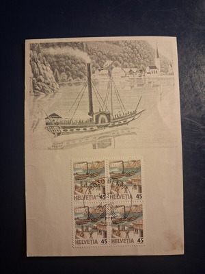 Swiss stamps on envelope