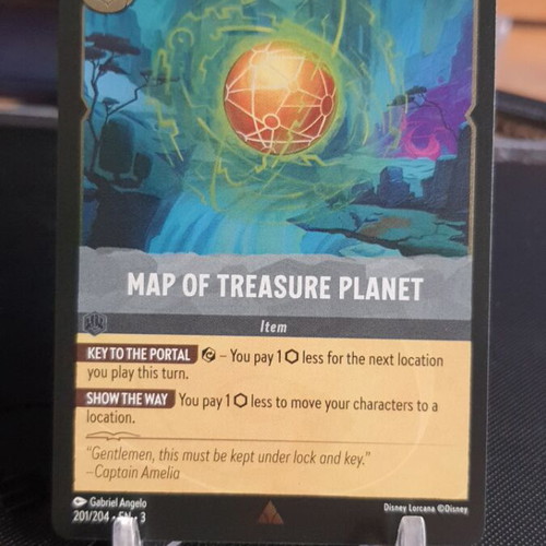 Map of Treasure Planet 201/204 Into the Inklands Cold Foil like new
