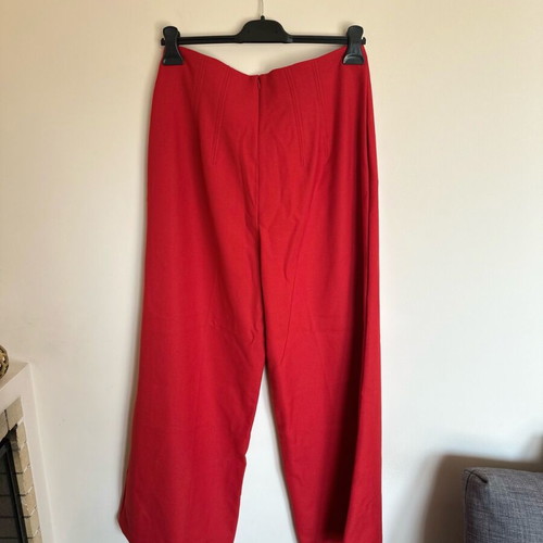 Autograph pants new, size UK 14, red, wide leg wool blend