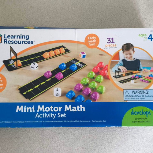 Mini Motor Math Activity Set like new for ages 4+