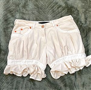 Andrew Mackenzie beige white shorts vintage σορτς χειμωνιάτικα