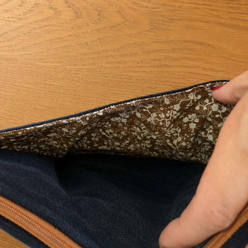 Handmade 2-in-1 Tablet Sleeve and Clutch from Recycled Denim