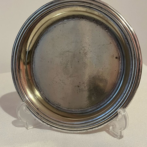 Christofle silver-plated wine coaster used with historic hallmark