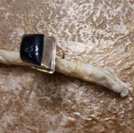 Silver ring with onyx used