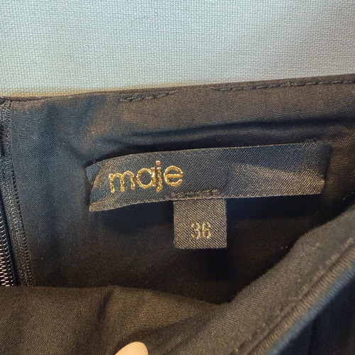 Maje cotton short black dress like new, size 36