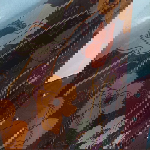 Φόρεμα μακρύ εμπριμε με δέσιμο στον αυχένα σαν καινούργιο, πολύχρωμο