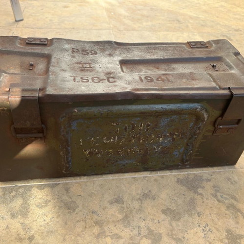 Metal ammunition box used, WW2 1941