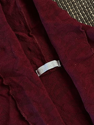 Thesis vintage blouse with oversized collar, like new, burgundy